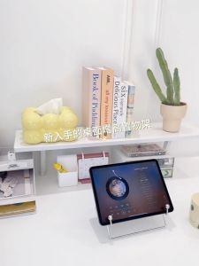 Office Desktop Rack Desk Tiered Shelf Clamp On Monitor Riser Desktop Organizer Computer Monitor Screen Increased Shelf