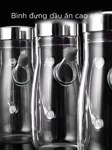 Chai Rót Dầu Ăn Chống Nhỏ Giọt Rò Rỉ SSGP 800ml Bình Thủy Tinh Borosilicate Siêu Bền Chống Va Đập Dùng Đựng Dầu Ăn Nước Mắm Giấm Tiện Lợi
