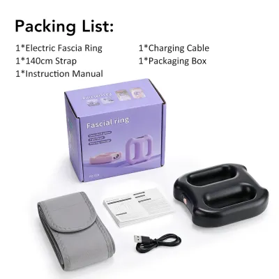 Hailicare | Electric Full-Body Fascia Ring Portable Vibration Fascia Massager Fat Burning Body Weight Loss Deep Tissue Muscle Relief & Relax