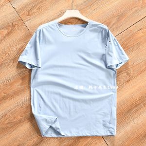 Cool Tech round Neck T-Shirt Mens Summer Sports Versatile Quick Dry Short Sleeve 3D Tailoring Breathable Polyester Fiber