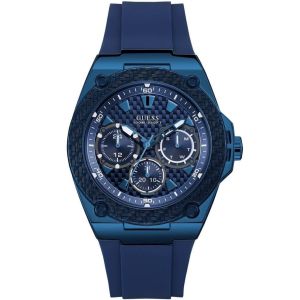 Jam Tangan Guess W1049G6 Legacy Red Rubber Strap Men Watch - Jam Tangan Pria - Guess W1049G6
