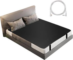 Tấm Thảm Tiếp Đất Cỡ Queen Với Dây Dài 15ft Chất Liệu PU Chống Tĩnh Điện Giúp Ngủ Ngon Hơn Giảm Căng Thẳng Và Giảm Đau