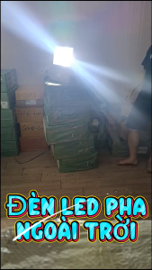 Đèn LED Pha Siêu Sáng 10W 20W 30W 50W 100W Ánh Sáng Trắng Gắn Sân Vườn Sân Vận Động Nhà Xưởng