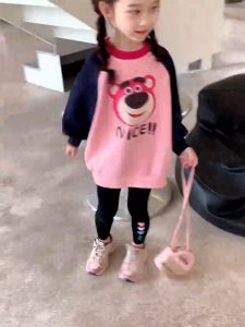 WANDER เสื้อสเวตเตอร์ แขนยาวเด็กผู้หญิง เสื้อกันหนาวโสด ดีไซน์รูปสัตว์แฟชั่นเกาหลี สื้อสเวตเตอร์แขนยาวผ้าฝ้าย 23830