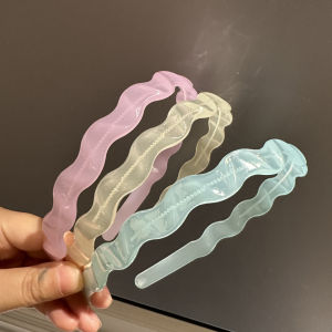 Băng Đô Chống Trượt Sóng Viền Trong Suốt Dễ Thương Cho Phụ Nữ Trẻ Thời Trang Tóc Phong Cách Hàn Quốc Mới Về Phụ Kiện Tóc