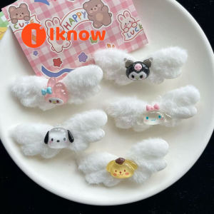 Tôi Biết 5 cái/bộ Trẻ Em Của mùa thu và mùa đông Trong Suốt Phim Hoạt Hình Sanrio Sang Trọng đôi cánh thiên thần Kẹp Tóc Dễ Thương Và Ngọt Ngào Sinh Viên Bang kẹp cạnh