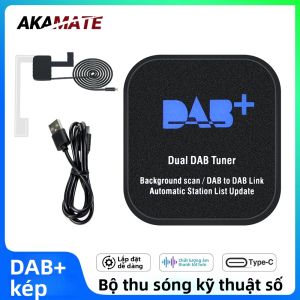 Anten DAB+ Kép Tích Hợp Trong Bộ Chuyển Đổi USB Cho Radio Xe Hơi Tăng Cường Tín Hiệu Quét Kênh Tự Động Cho Âm Thanh Nổi Android