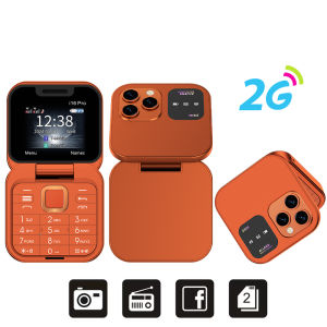 SERVO | SERVO I16 PRO Foldable Flip Pocket Phone 1.77 Screen Dual SIM Magic Voice Speed Dial FM Radio 3.5mm Audio Jack Mini Cellphone