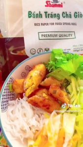 Combo Bánh tráng gỏi cuốn Shammi gói 400g kèm Bún tươi Shammi gói 400g
