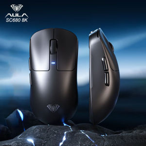 AULA | Chuột Chơi Game Không Dây AULA SC680 Tri-Mode 2.4G USB-C BT5.2 PAW3395 8K Polling 26K Dpi Nhẹ Có Thể Sạc Lại Cho PC Laptop Mac