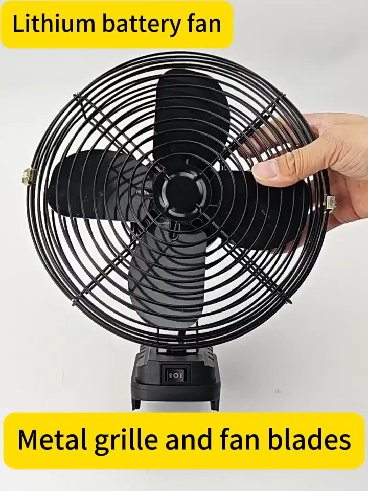 【Warranty 5 Year】Dewalt8 Inch Cordless Rechargeable Electric Fan Portable Fan Strong Wind Force 298VF Large Capacity Battery Portable Camping Tool Fan High Power Outdoor Desktop Cooling Fans Adjustable Cordless Fan