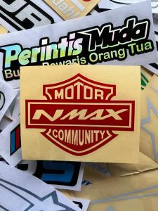 stiker cutting logo timbul motor NMAX comunity bisa custom