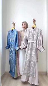 Baju Kondangan Wanita Kekinian: Kavani Dress Best Seller & Veloxa Dress Free Belt Brokat Size M-3XL