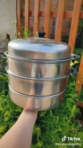 Nồi Hấp Inox 2 Tầng 3 Tầng Đường Kính 28cm Nồi Hấp Tiện Lợi Mọi Nhà Nồi Hấp Hơi Inox Tiện Lợi