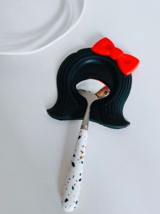 Cute Princess Kitchen Utensil Holder Heat Resistant Spoon Rest Fork Knife Tray Makeup Egg Curling Iron Storage Rack