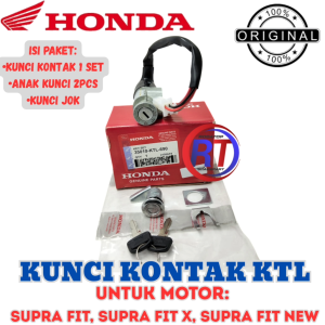 KUNCI KONTAK SET KOMPLIT+JOK KODE KTL HONDA UNTUK MOTOR SUPRA FIT SUPRA FIT X SUPRA FIT NEW DLL.....