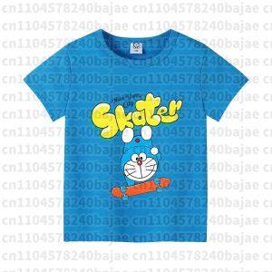 52TOYS | Doraemon New T-shirt for Children Cute Cartoon Clothes Fashion Anime Figure Print Clothing Top Kids Color Cotton Summer Tee Gift