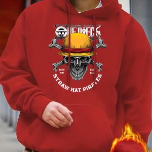 Bandai | MenS Hooded Sweatshirt - Black Casual Pullover with Front Pocket Long Sleeve Autumn And Winter Warm Hoodies
