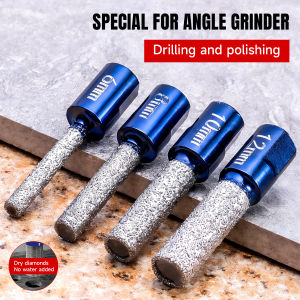M10 6/8/10/12mm Vaccum Brazed Milling Cutter Hole Saw Angle Grinder Brazed Core Drill Bit for Ceramic Granite Marble Stone Tile