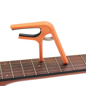 คาโป้กีตาร์แบบพกพาสำหรับกีตาร์ไฟฟ้า กีตาร์โปร่ง คลิปปรับเสียงกีตาร์พลาสติก-เหล็ก สีดำ สีส้ม