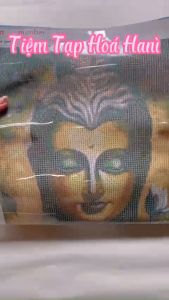 (Chủ Đề Phật) Tranh Đính Đá Gắn Đá Hình Phật Gắn Đá 5D Kích Thước 30x40 Tự Hoàn Thành DIY