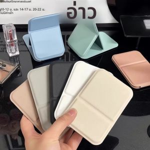 กระจกแต่งหน้าแบบตั้งโต๊ะ หนัง PU สีทึบ กระจกแต่งหน้าแบบพับได้แบบพกพา กระจกพกพาขนาดกะทัดรัดและสวยงามสำหรับนักเรียน