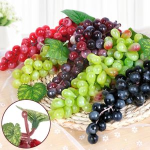 18pcs/bunch Artificial Grapes Fake Plastic Fruits for Home Garden Decoration Wedding Party Decoration