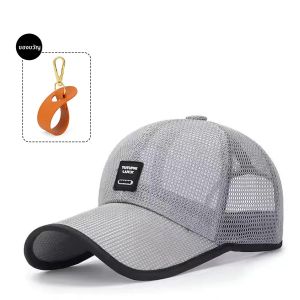 หมวกเบสบอล หมวกฤดูร้อน หมวกกลางแจ้ง หมวกตาข่ายระบายอากาศ หมวกกันแดดกีฬาและสันทนาการสําหรับบุรุษและสตรี คลิปหมวกฟรี