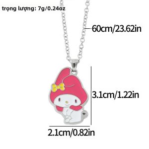 Bandai | My Melody Hoạt Hình Anime Hình Vòng Cổ Cho Bé Gái Ngọt Ngào Xương Đòn Dây Chuyền Mặt Dây Chuyền Thời Trang Phụ Kiện Dễ Thương Quà Tặng Sinh Nhật