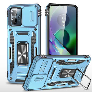 Thickened Anti-Fall Protection Case for Motorola Moto G54/G53 Ring Holder Car Mount Magnetic Absorption Phone Cover Armor