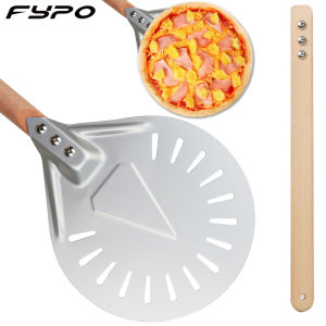 Fypo 7in/8in/9in bánh pizza quay Peel chuyên nghiệp bánh pizza Peel Turner Non-Slip nhôm quay Peel mái chèo bánh pizza với tay cầm dài 40cm/60cm để nướng bánh Pizza bánh mì tự làm