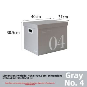 Large Moving Box Corrugated Paper Storage Organizer White Numbered Paper Box Snack Gift Box Foldable Carry Handle Storage
