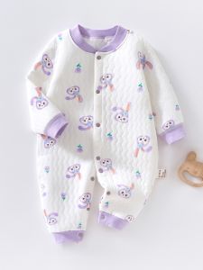 ชุดบอดี้สูทเด็กทารกผ้าฝ้ายสำหรับฤดูใบไม้ร่วงและฤดูหนาวรอมเปอร์สูทสำหรับเด็กแรกเกิดชุดปีนเขาชุดจั๊มสูทกันหนาวสำหรับทารกไม่มีโครงเสื้อผ้าฤดูใบไม้ผลิฤดูใบไม้ร่วงและฤดูหนาว