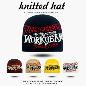 New autumn and winter American hip hop letter jacquard knitted hat for men and women warm trendy street cold hat beanie