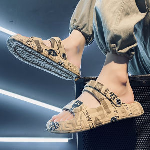 รองเท้าแตะผู้ชายสำหรับใส่นอกบ้านในฤดูร้อนรองเท้าแตะใส่ไปชายหาดใส่ไปเล่นกีฬาใส่ไปข้างนอกใส่ไปเล่นกีฬาใส่ไปข้างนอกได้สองแบบกันลื่นทรงมะพร้าว