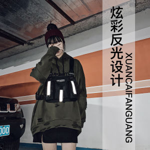 Trendy Cool Parka Functional Chinese New Rap Liu Cong Same Style Vest Chest Bag Waist Bag Tactical Style Multi-Pocket Vest Bag