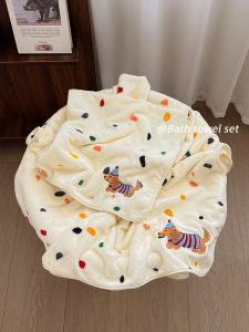 ผ้าขนหนูผู้หญิงสุดน่ารัก ชุดผ้าขนหนู ผ้าขนแกะสีฟ้าอ่อน ผ้าขนหนูสำหรับใช้ในบ้าน ผ้าขนหนูแห้งเร็ว ผ้าขนหนูผู้หญิง ผ้าขนหนูสำหรับนอน