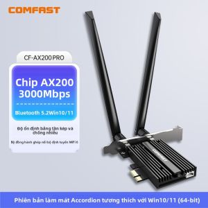 Comfast | Thẻ Mạng Không Dây Gigabit PCIe WiFi 6 Dual Band 5G với Bluetooth 5.3