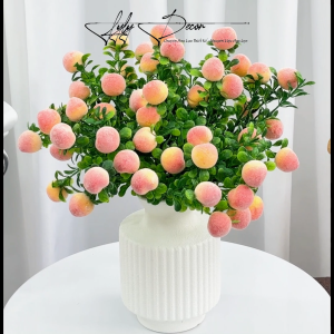 [TẶNG BÌNH] 5 Cụm Quả TẶNG 1 Bình - Bình Quả Đẹp 6 Nhánh. Hoa Lụa LyLy Decor