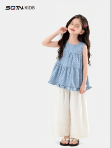 SQTN.KIDS | Fashion Short Sleeve Girls Summer Outfit