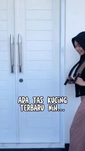 PET CARGO TAS RANSEL GENDONG KUCING ANJING KELINCI KEKINIAN DUA SAKU BAHAN TEBAL TAHAN AIR