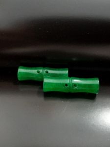 Natural Ice Rock Jade Green Bamboo Node Buttons Chinese Style Qipao Jacket Cotton Linen Buttons Home Fabric Sewing DIY Accessories