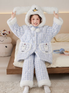 ANZHAOQI | Thick Warm Flannel Girls Pajamas