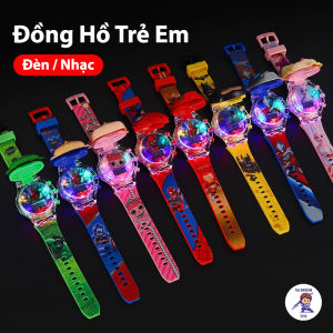 Đồng Hồ Điện Tử Đeo Tay Hình Batman | Siêu Nhân | Người Nhện | Iron Man Có Nhạc Và Đèn Phát Sáng