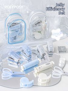 Multifunctional Compact Stationery Set Mini Stapler and Punch