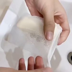 12*9cm Túi Lưới Đựng Xà Phòng Tạo Bọt Tiện Lợi Túi lưới tạo bọt để rửa mặt và rửa tay trong phòng tắm