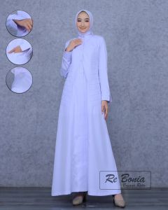 Gamis putih wanita gamis kerja PNS ASN guru pakaian kerja putih