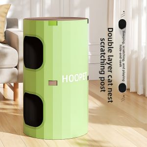 HOOPET | Durable Flake-Resistant Double Layer Round Cat Scratcher