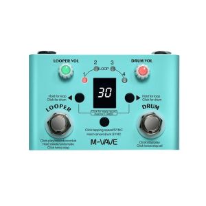 M-VAVE | M-VAVE Lost Tempo V2 Máy Đánh Trống Và Bàn Đạp Looper 2 Trong 1 Với Thời Gian Ghi 11 Phút 30 Mẫu Trống Tích Hợp Bộ Chỉnh Âm Kim Loại Độ Chính Xác Cao