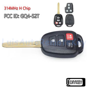 New 3 / 4 Buttons Remote Car Key Fob 314MHz G / H Chip Replacement for Toyota RAV4 Highlander Sequoia Tundra Tacoma FCC: GQ4-52T